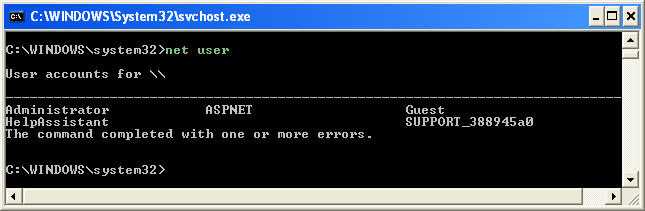 Net User List Users